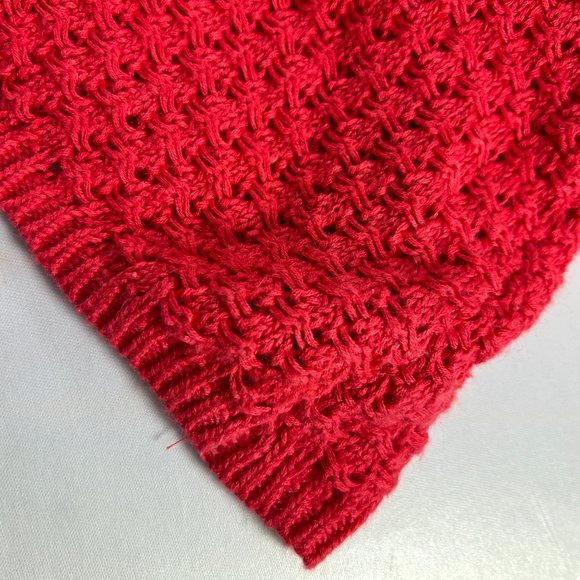 Chicos Womens Size 2 Large Open Knit Sweater Peek Through Sleeves Pink Pullover - Picture 6 of 9